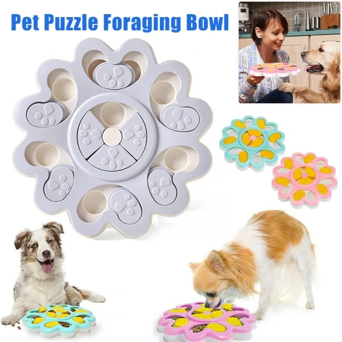 Smart Puzzle Dog Food Feeder Bowl